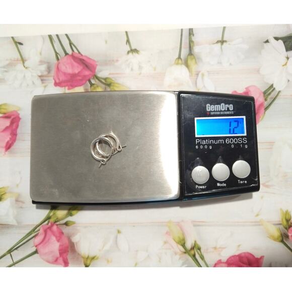 JWK 925 Sterling Silver Huggie Hoop Earrings Small Signed Women Girls Jewelry - Picture 11 of 11